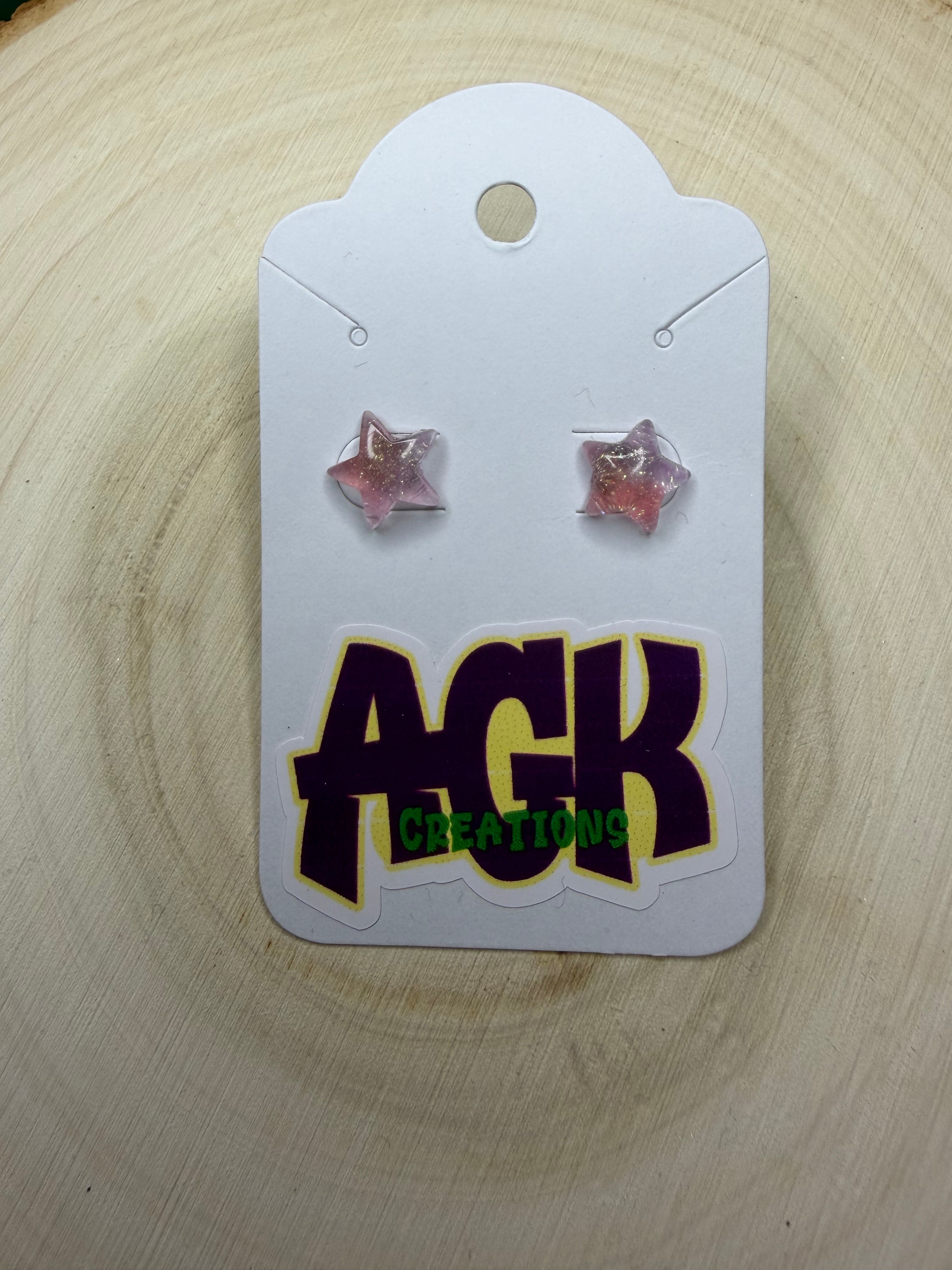 Light Pink Star Studs