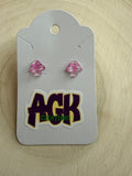 Bright Pink Mushroom Studs