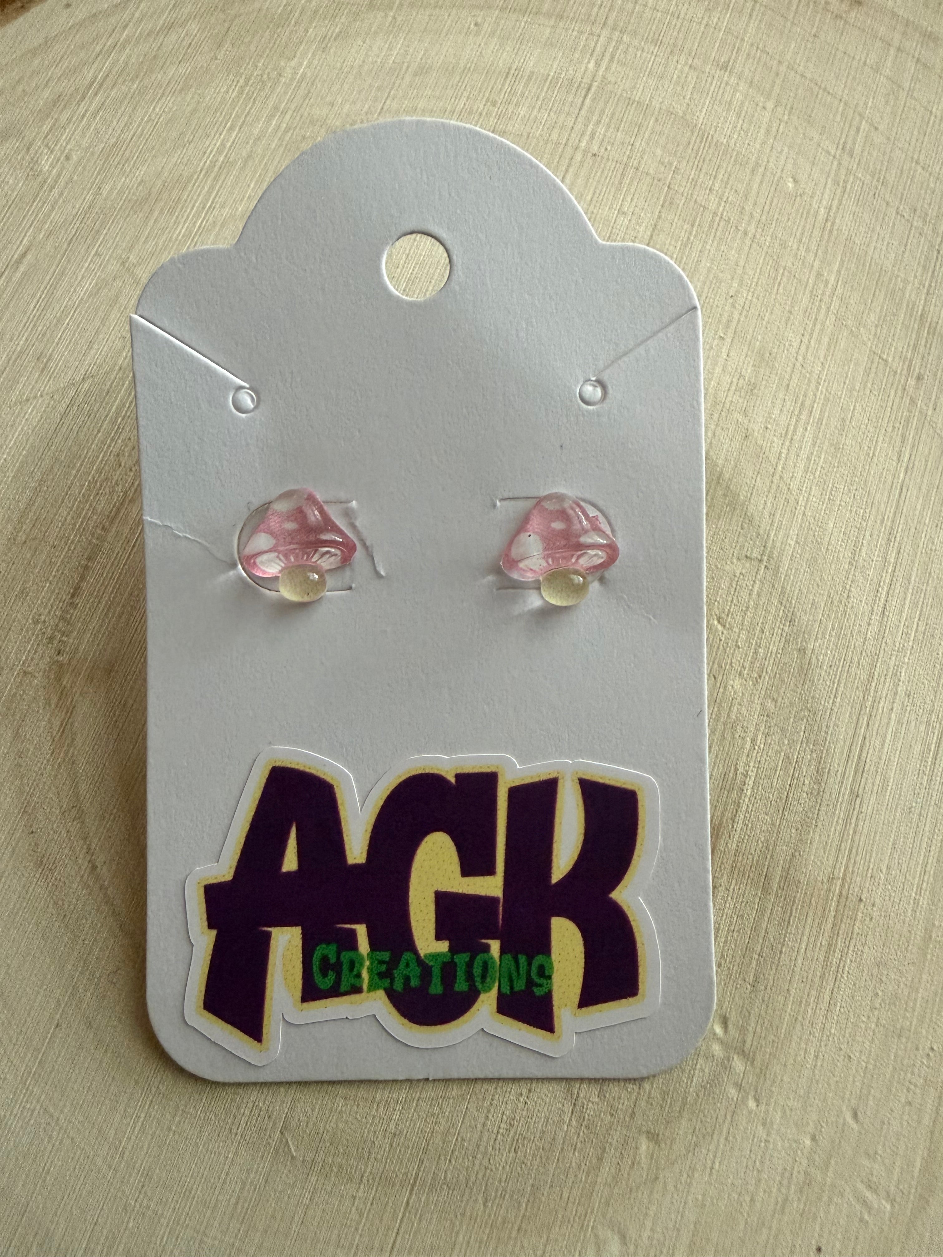 Light Pink Mushroom Studs