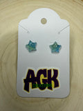 Light Blue Star Studs