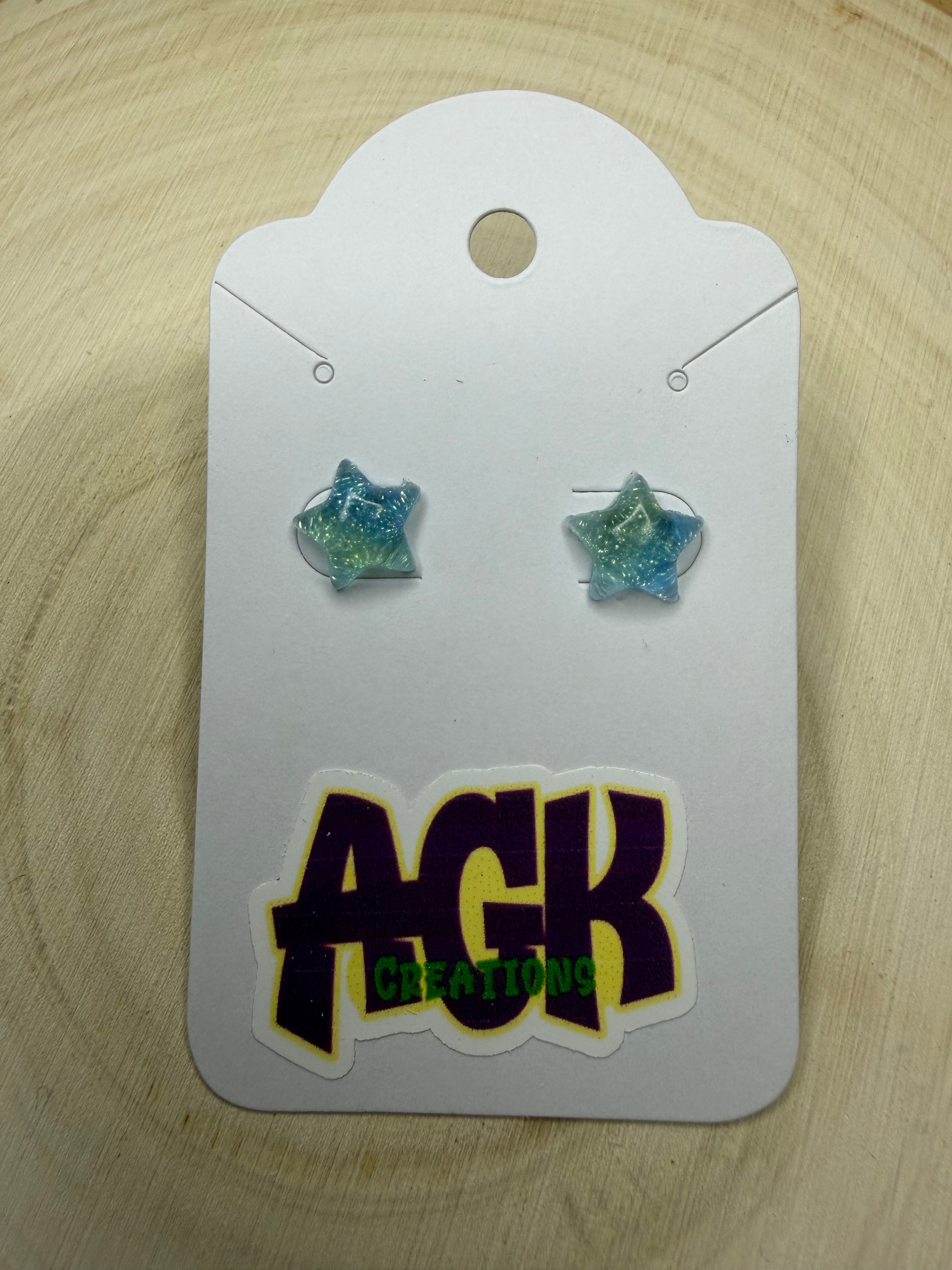 Light Blue Star Studs