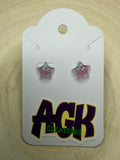 Pink/Blue Star Studs