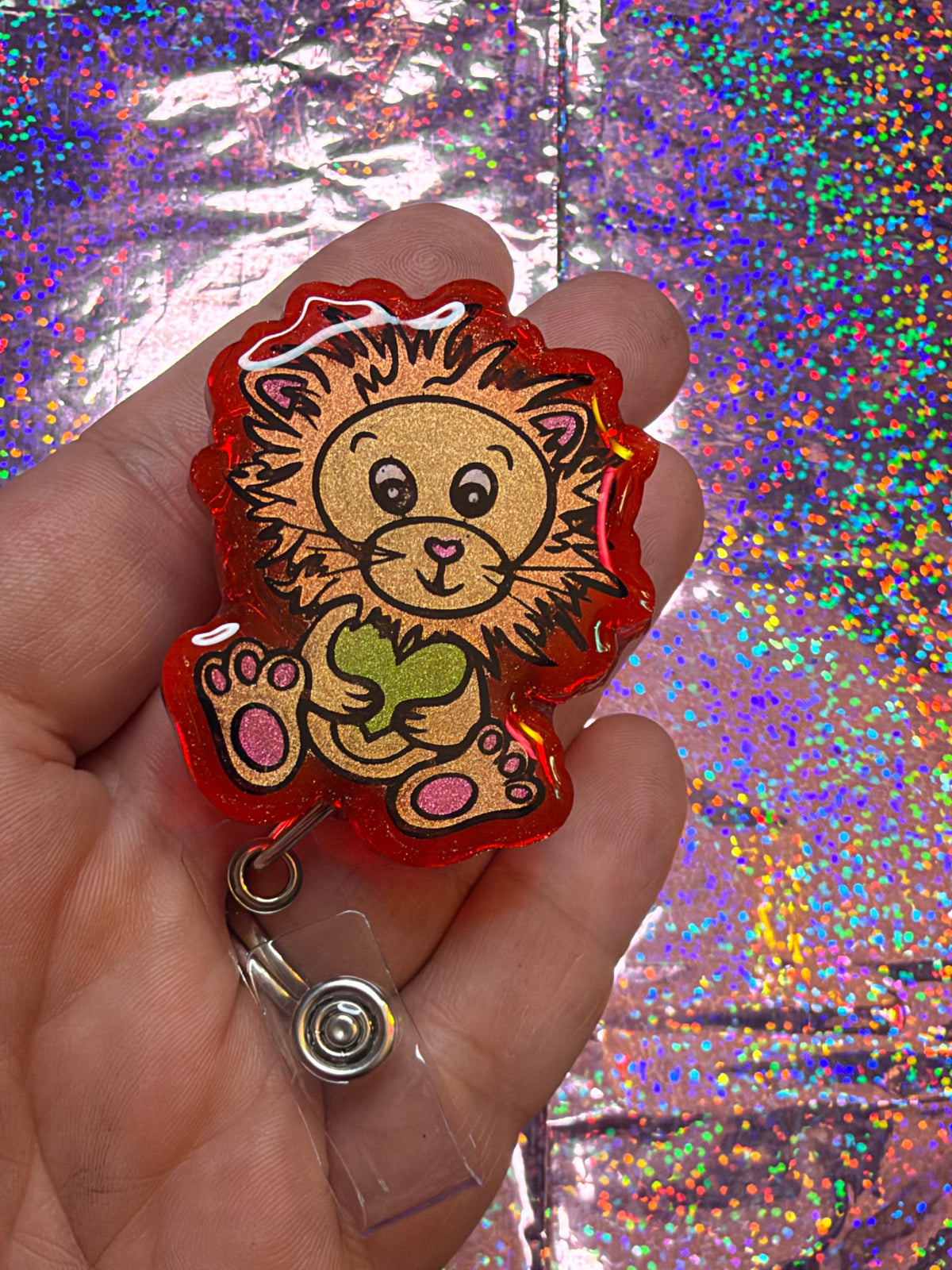 Lion with Heart Badge Reel