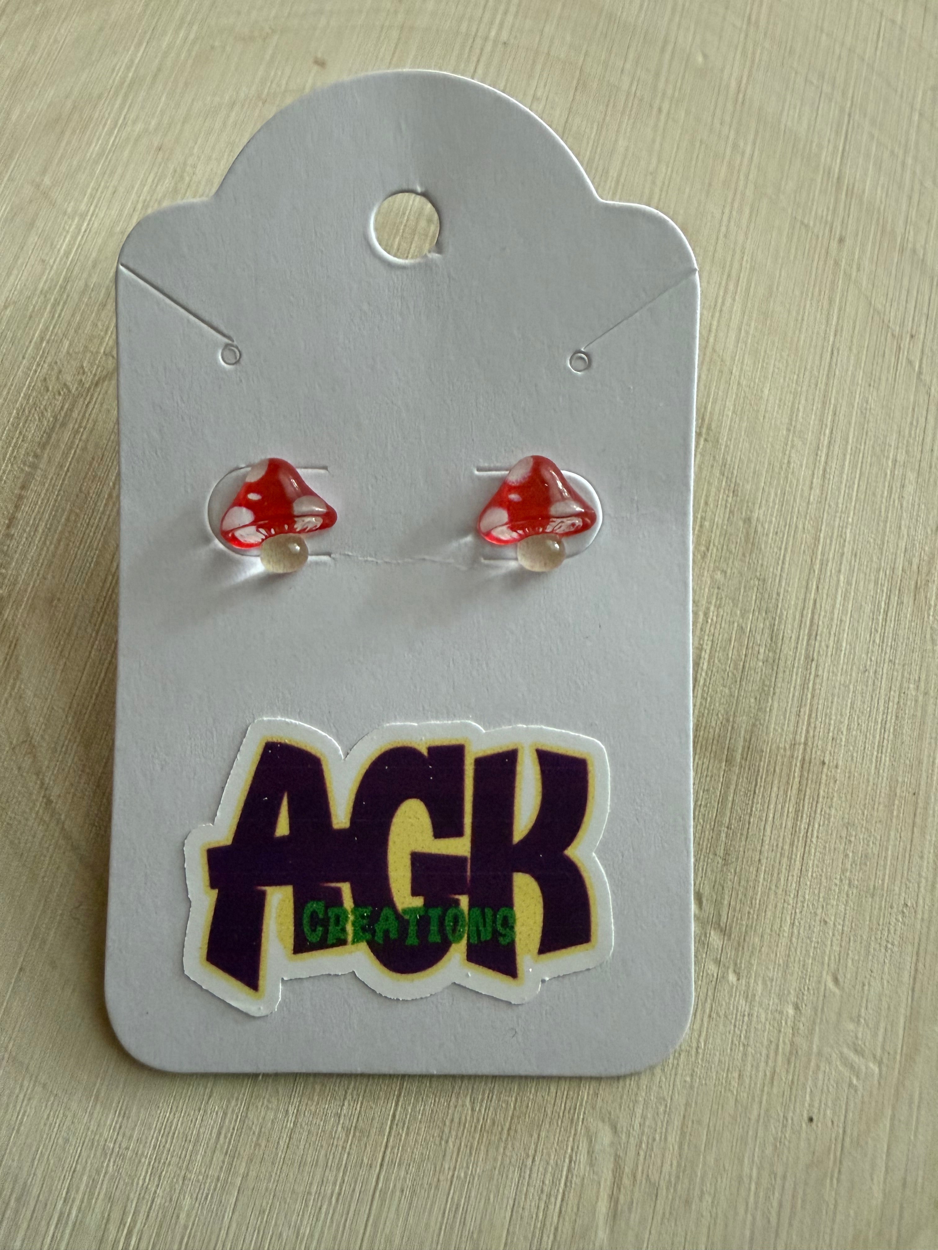 Red Mushroom Studs