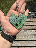 Green Holographic Teacher Heart
