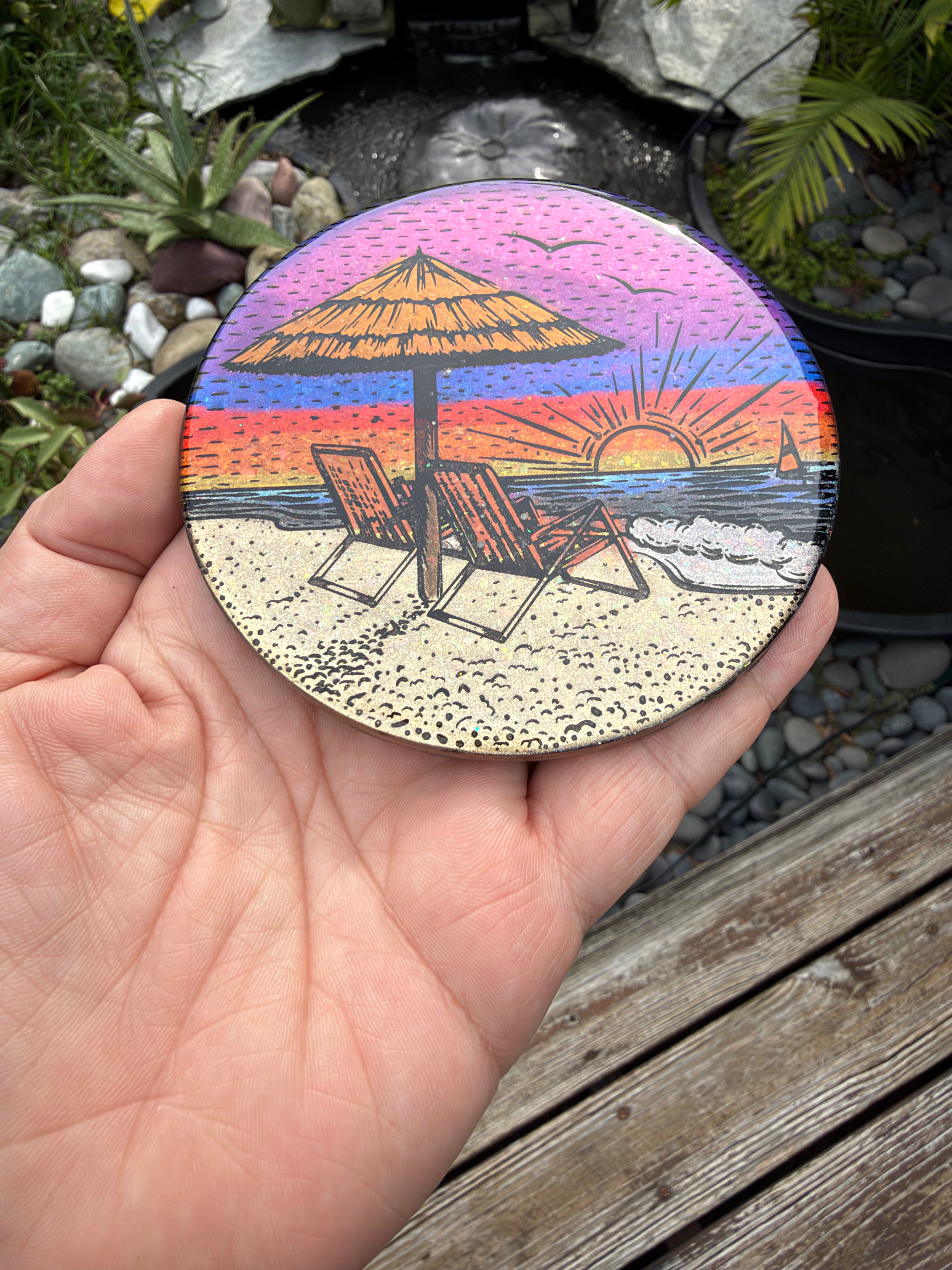 Beach Scene Coaster